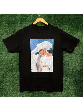 Beyonce Cowboy Carter Ho Ho Ho Down Icy Black T-Shirt Size Medium